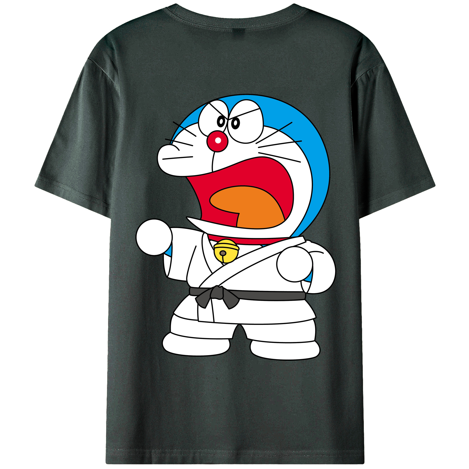 （画像用） ドラえもん Doraemon 綿100％ メンズ半袖Tシャツ（バックプリント） 通気性